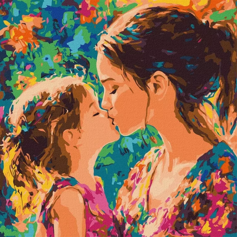 Malowanie po numerach - Pocałunek matki 40x40cm - tantis.pl