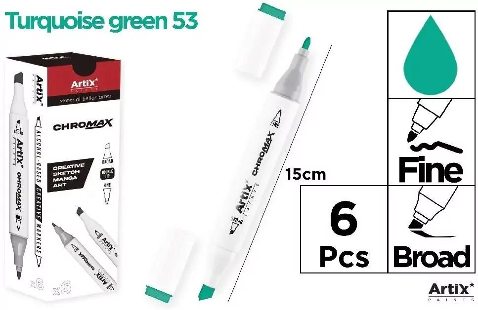 Marker Chromax z 2 końcówk. green 53 - tantis.pl