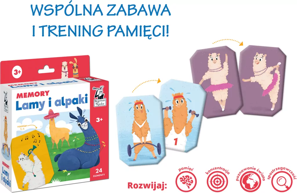 Lamy i alpaki. Memory. Kapitan Nauka - tantis.pl