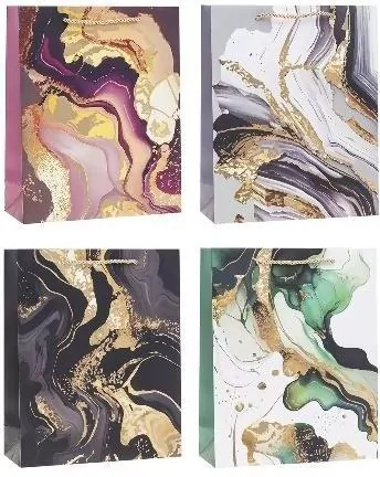 Torebka ozdobna 31x42x12cm hot-stamp mix ROZETTE - tantis.pl