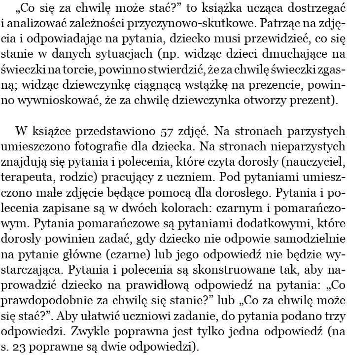 Co się za chwilę może stać? Ćwiczenia rozwijające myślenie przyczynowo-skutkowe - tantis.pl