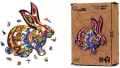 Puzzle drewniane eko 60. Puszysty królik A4 - tantis.pl