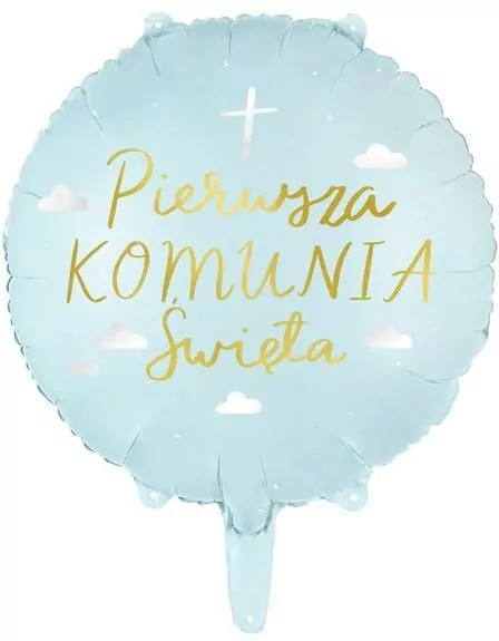 Balon foliowy Komunia Święta 45cm - tantis.pl