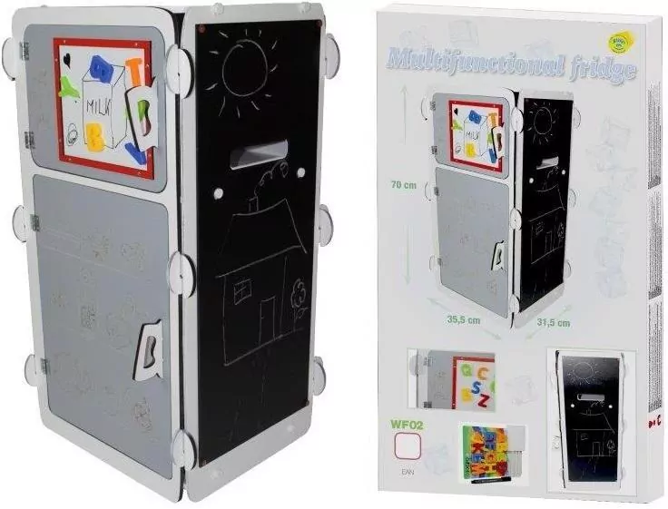 Lodówka drewniana szara - tantis.pl