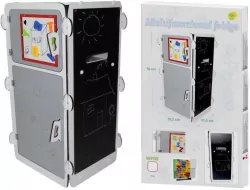 Lodówka drewniana szara