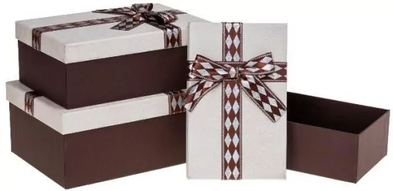 Pudełko prezentowe z kokardą ROZETTE