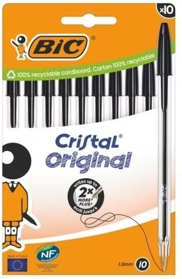 Długopis Cristal Original 10szt czarny BIC - tantis.pl