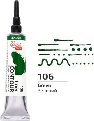Farba aktylowa konturowa universal green 20ml