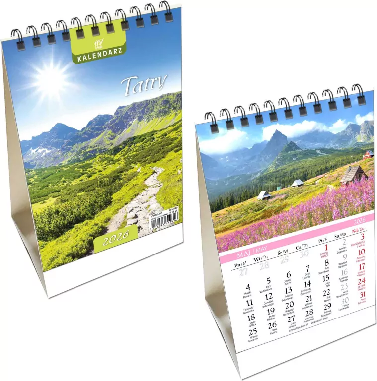 Kalendarz 2026 biurkowy pion Tatry - tantis.pl