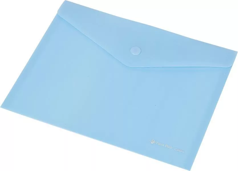 Koperta Focus C4535 A4, przezroczysta, niebieska - tantis.pl