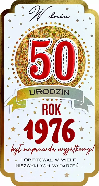 Karnet Urodziny 50 - tantis.pl