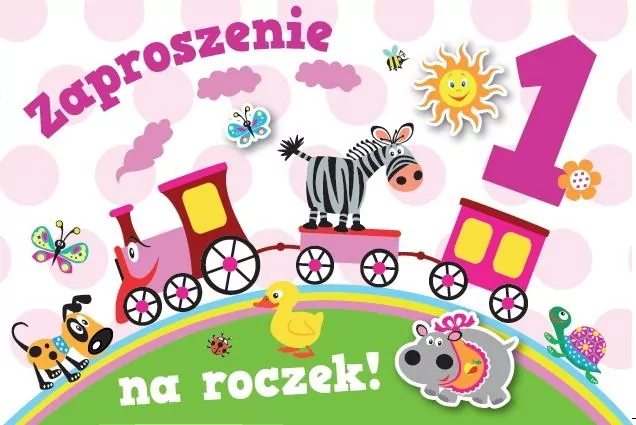 Zaproszenie. Urodziny roczek - tantis.pl