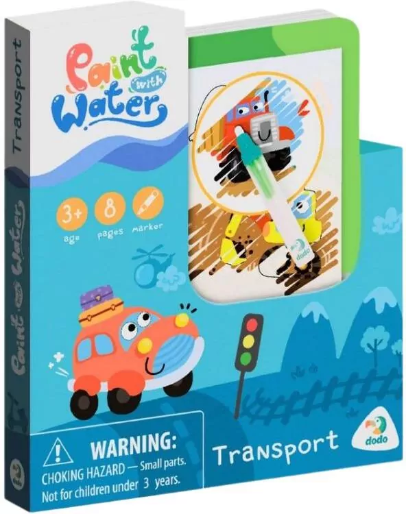 Malowanka wodna z markerem. Transport - tantis.pl