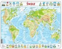 Larsen. Układanka. Mapa Świat fizyczna Maxi - tantis.pl