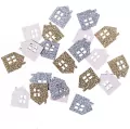 Drewniane brokatowe domki 1,7x2,2cm 21szt - tantis.pl