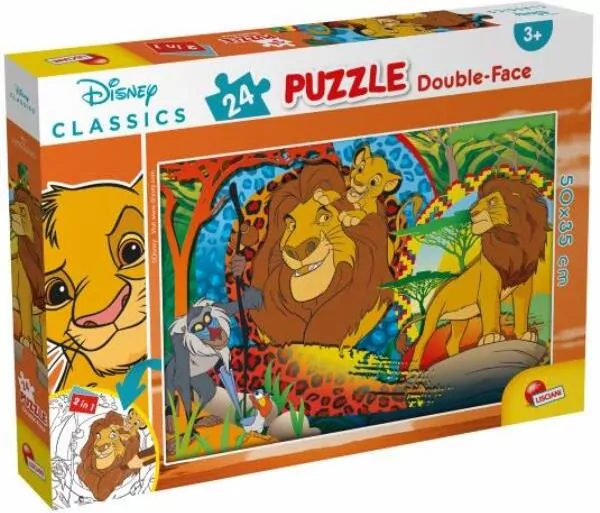 Król Lew. Puzzle dwustronne Plus 24 - tantis.pl