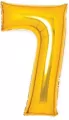 Balon foliowy cyfra 7 złota 45x66cm - tantis.pl