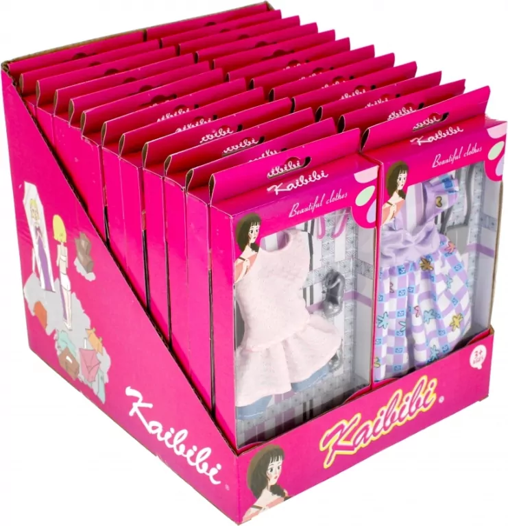 Ubranko dla lalek 501162 Mega Creative mix cena za 1 szt- długa sukienka, torebka, buty, bluzka, krótkie spodenki, długie spodenki - tantis.pl