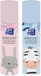 Kredki ołówkowe. Tuba 12 kolorów MIX