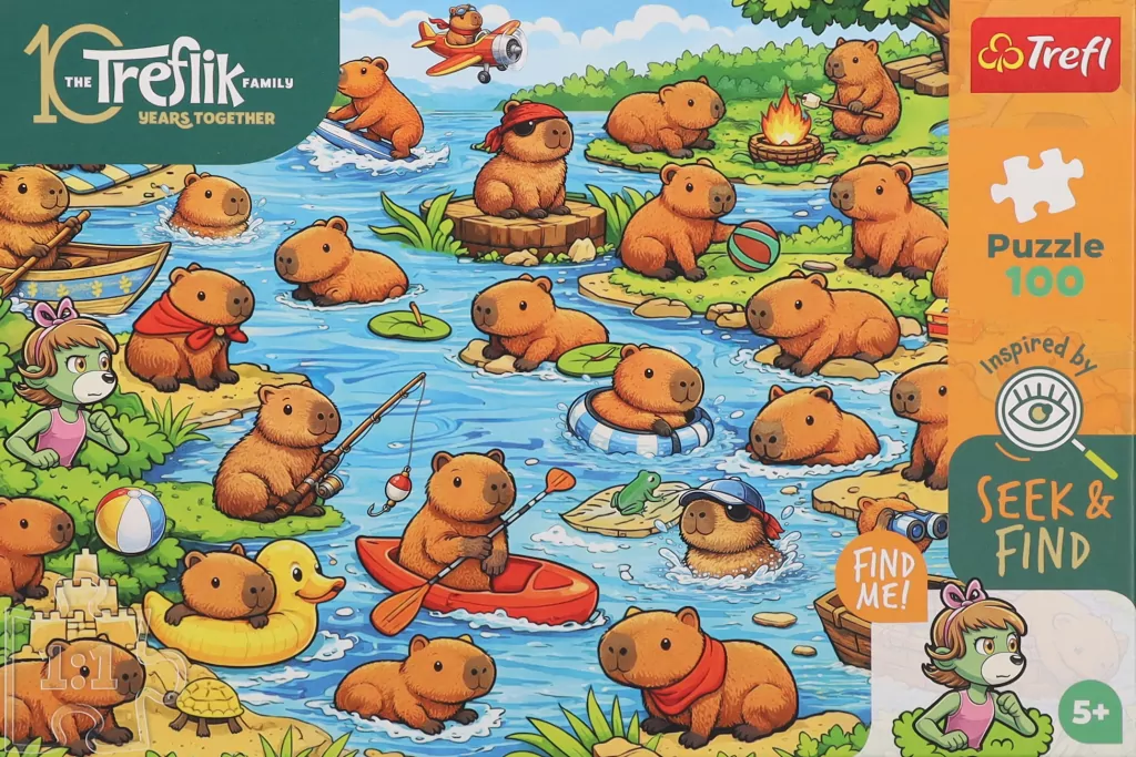 Puzzle 100 Trefliki - Kapibary TREFL - tantis.pl
