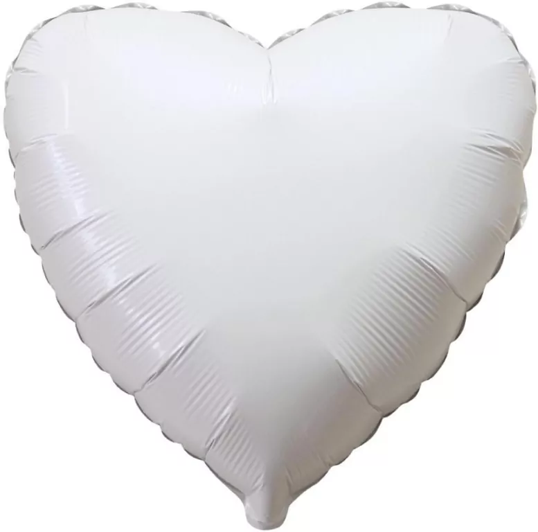 Balon foliowy Serce białe 45cm - tantis.pl