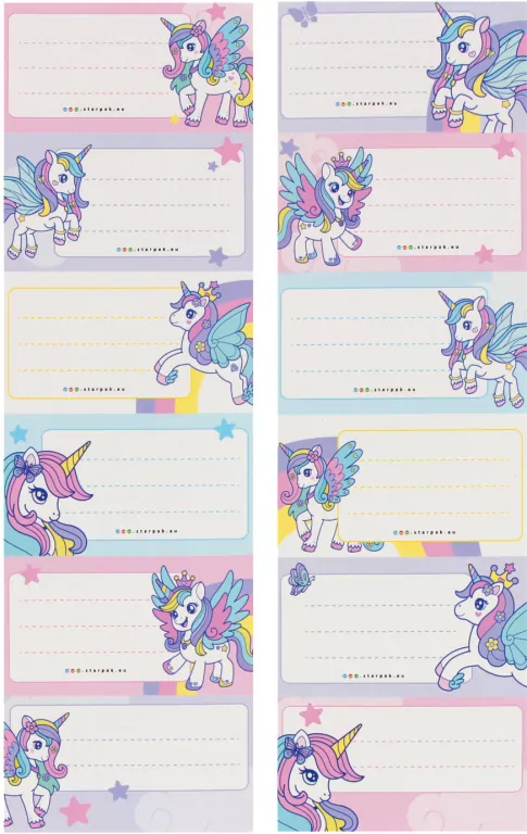 PLAN LEKCJI A5 NAKLEJ NA ZESZ UNICORN STK PB1/24 - tantis.pl