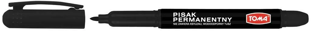 Marker permanentyny okrągły czarny TOMA - tantis.pl