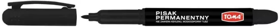 Marker permanentyny okrągły czarny TOMA