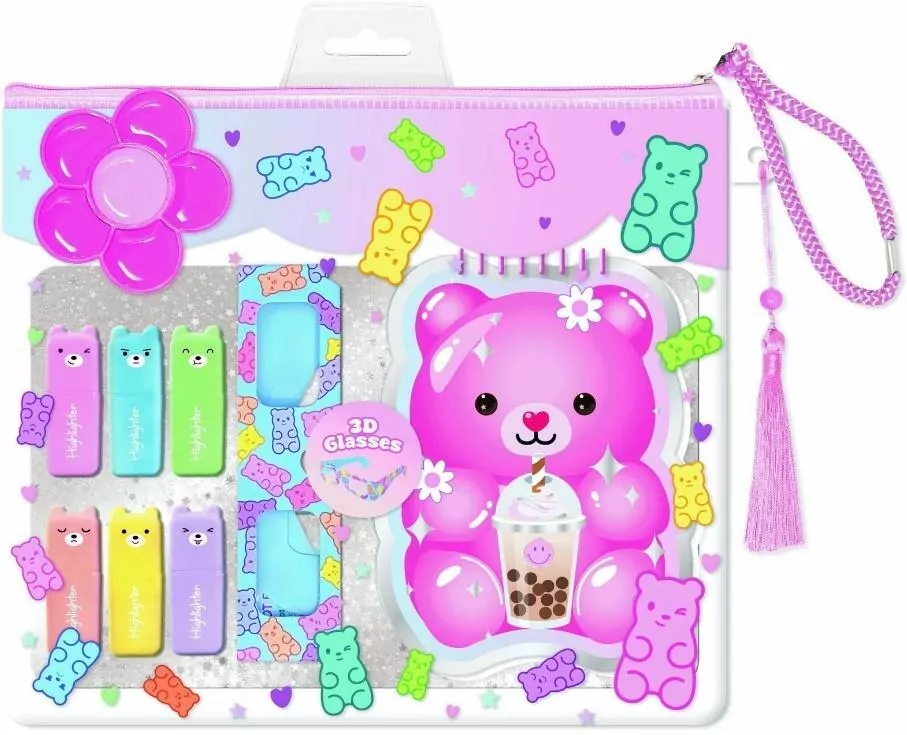 Kolorowanka + okulary 3D Miś - tantis.pl