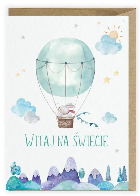 Kartka z okazji narodzin Balonik K117 - tantis.pl