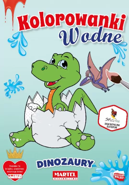Kolorowanka wodna. Dinozaury - tantis.pl