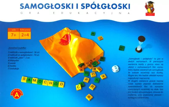 Samogłoski i spółgłoski. Gra edukacyjna - tantis.pl