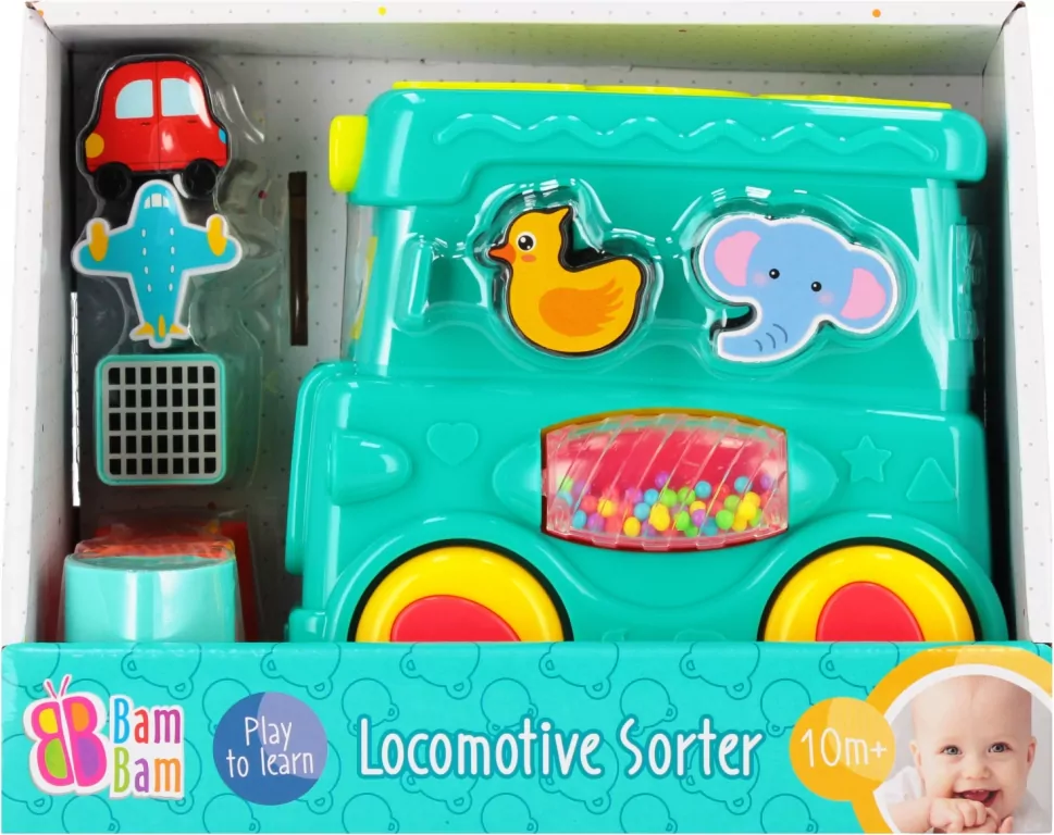 BAM BAM SORTER LOKOMOTYWA 23X19X11 WB 6 - tantis.pl