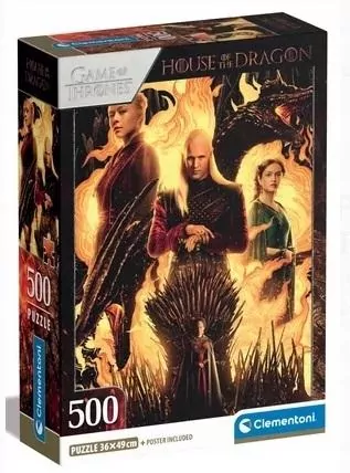 Clementoni. Puzzle 500. Compact House of The Dragon - tantis.pl