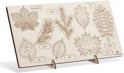 Puzzle drewniane - Co z drzewa spadło Liście - tantis.pl