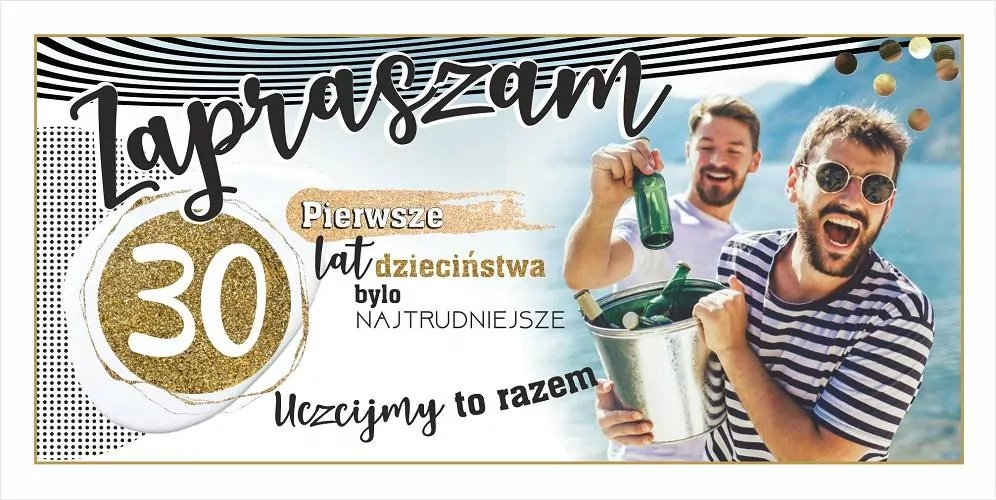 Zaproszenie Urodziny 30 (10 szt.) - tantis.pl