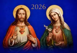 Kalendarz 2026 trójdzielny Najświętsze Serce