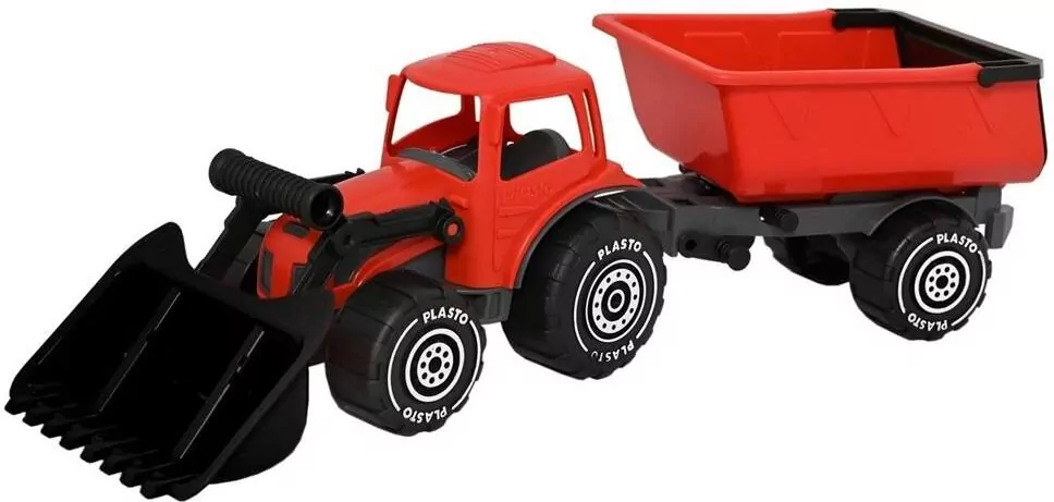 Koparka z przyczepką 57cm czerwona - tantis.pl