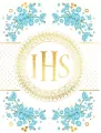 Karnet B6 z kieszonką. Komunia IHS - tantis.pl