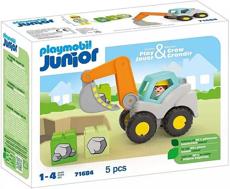 Koparka. Zestaw z figurką Junior 71684 - tantis.pl