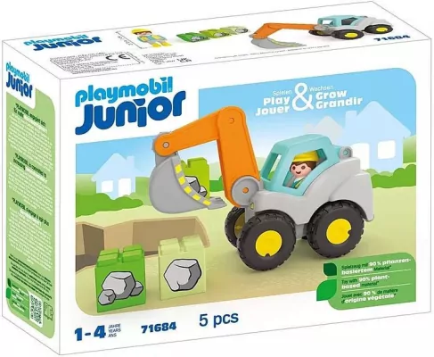 Koparka. Zestaw z figurką Junior 71684