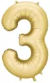 Balon foliowy cyfra 3 86cm złoty - tantis.pl