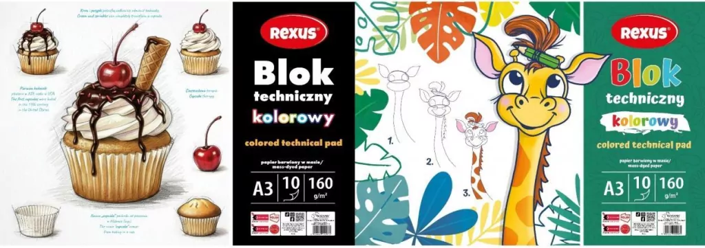 Blok techniczny kolorowy A3/10K mix - tantis.pl