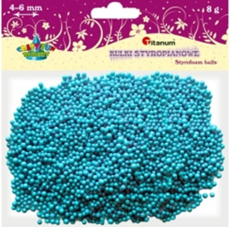 Kulki styropianowe 8g jasnoniebieskie 4-6mm - tantis.pl