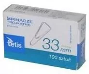 Paczka Spinacze biurowe trójkątne 33 mm 100 szt 10 sztuk - tantis.pl
