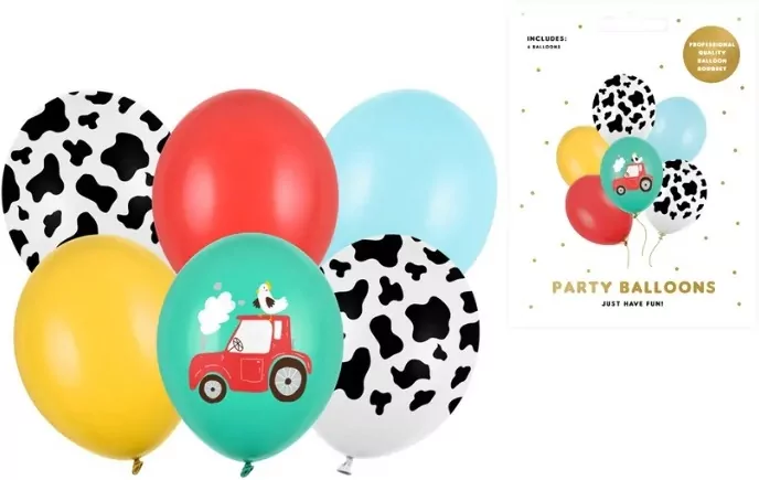 Balony Farma 30cm 6szt - tantis.pl