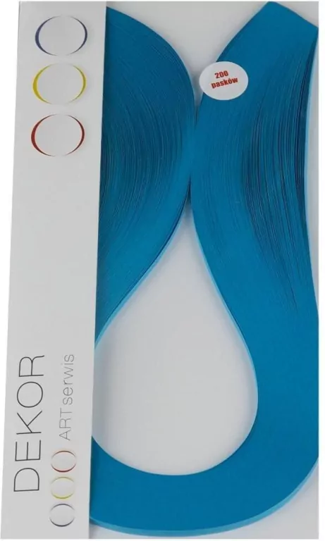 Paski do quillingu 3mmx42cm niebieskie 200szt - tantis.pl