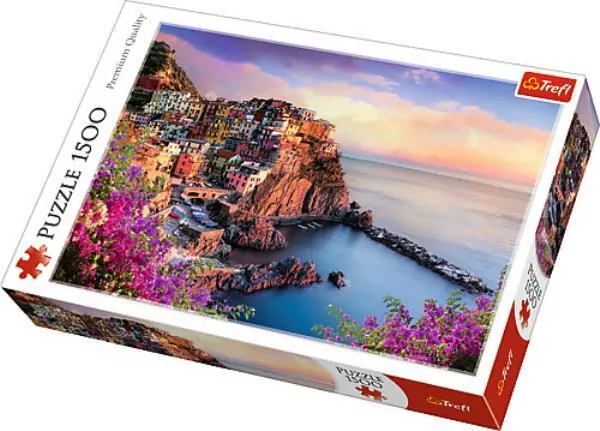 Puzzle 1500. Widok na miasteczko Manarola. TREFL 26137 - tantis.pl