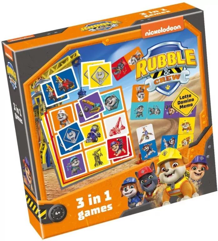 Lotto, Domino, Memo - Rubble i jego Ekipa 3w1 - tantis.pl