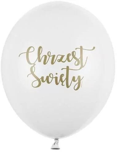 Balony Chrzest Święty Pastel 30cm 6szt - tantis.pl